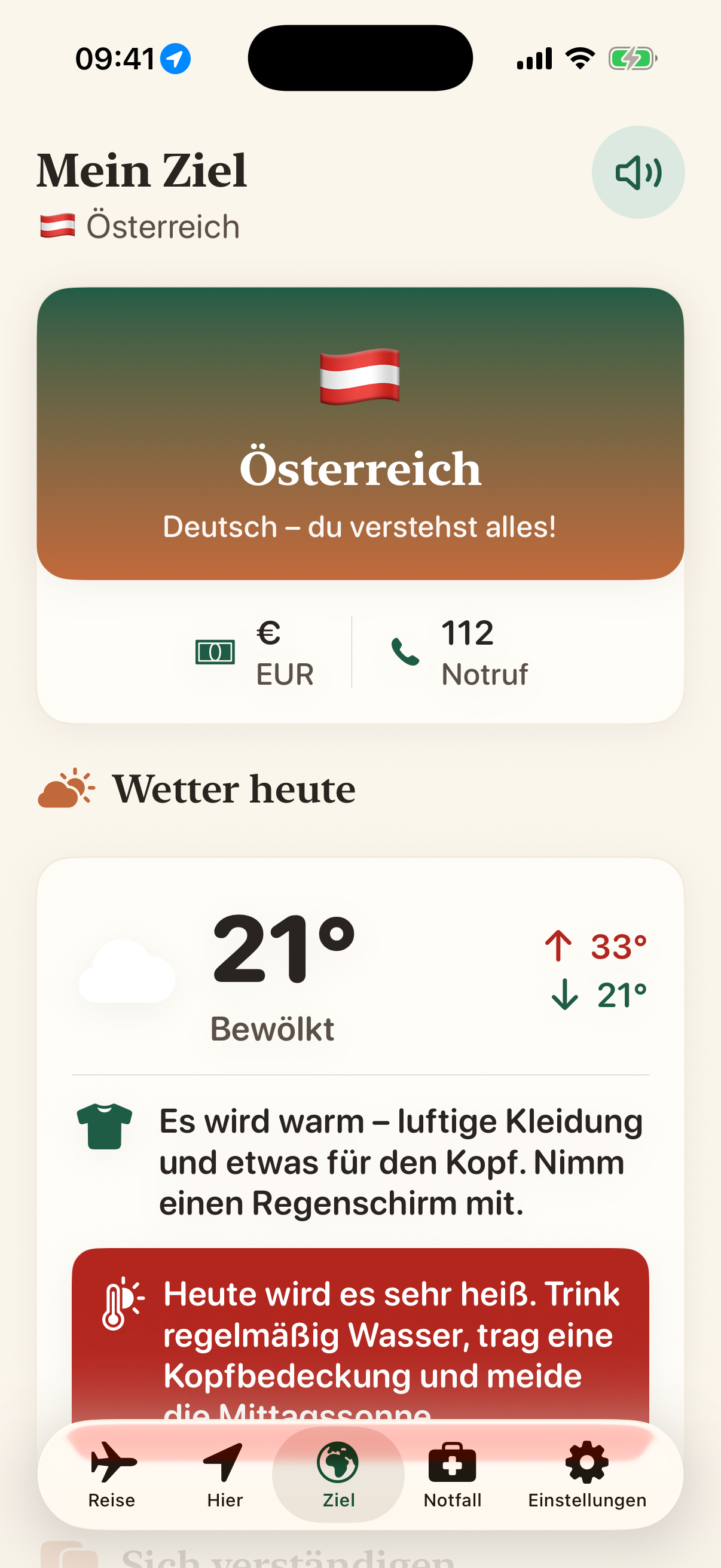 Veyamo App – Mein Ziel mit Wetter und Reiseangeboten